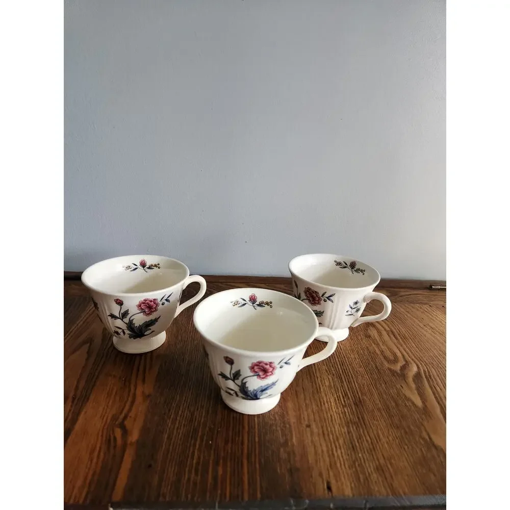 3 Vtg Wedgwood Williamsburg Potpourri Cups 2.5